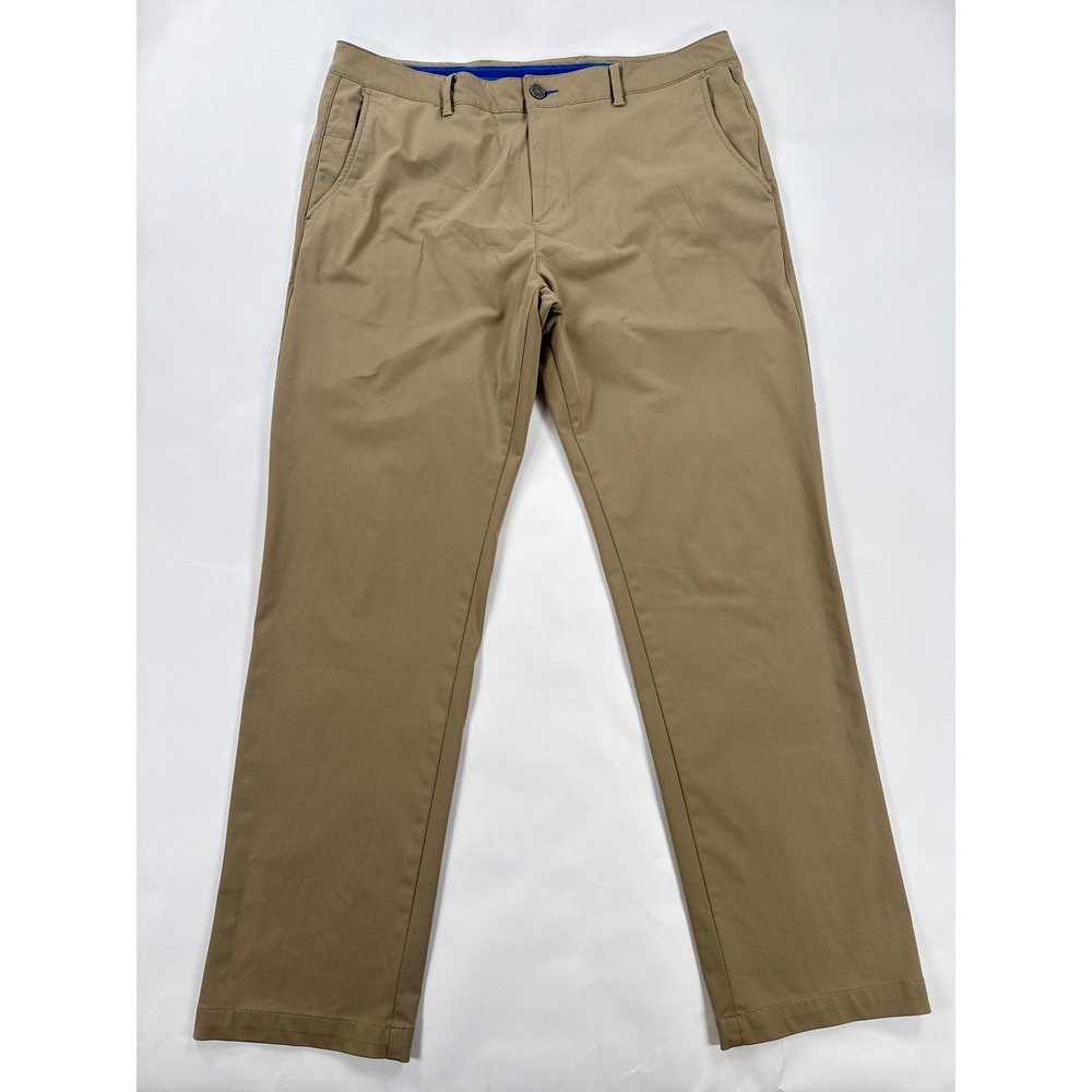 Twillory Mens Pants 36x32 Khaki Tan Performance Fabric Tailored Fit Chino Tech